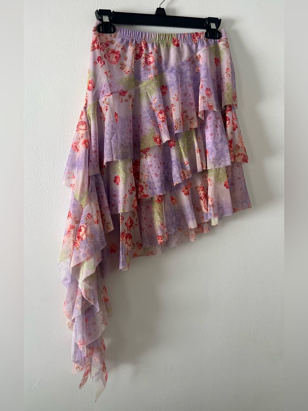 Fairycore Ruffle Skirt sz S | Lavender Asymmetrical Ruffled Skirt